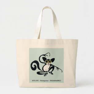 Bolsa Tote Grande Gráfico original - AYE-AYE - Animais ameaçados -