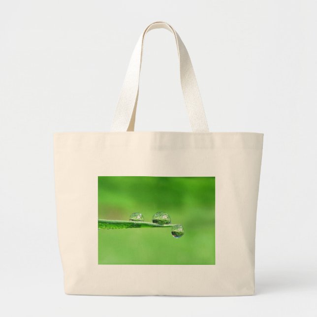 Bolsa Tote Grande Grama Verde com Meditação de Natureza Justa (Frente)