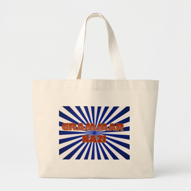 Bolsa Tote Grande Grammar Nazi (Frente)
