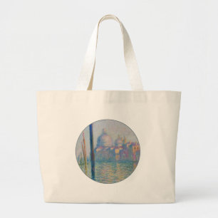 Bolsa Tote Grande Grand Canal Monet Veneza Itália Pintura Clássica