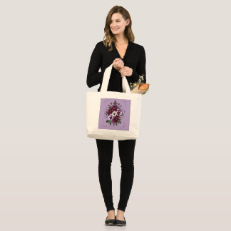 Bolsa Tote Grande Grand Sac Fourre-tout Jumbo - Bouquet de Violettes