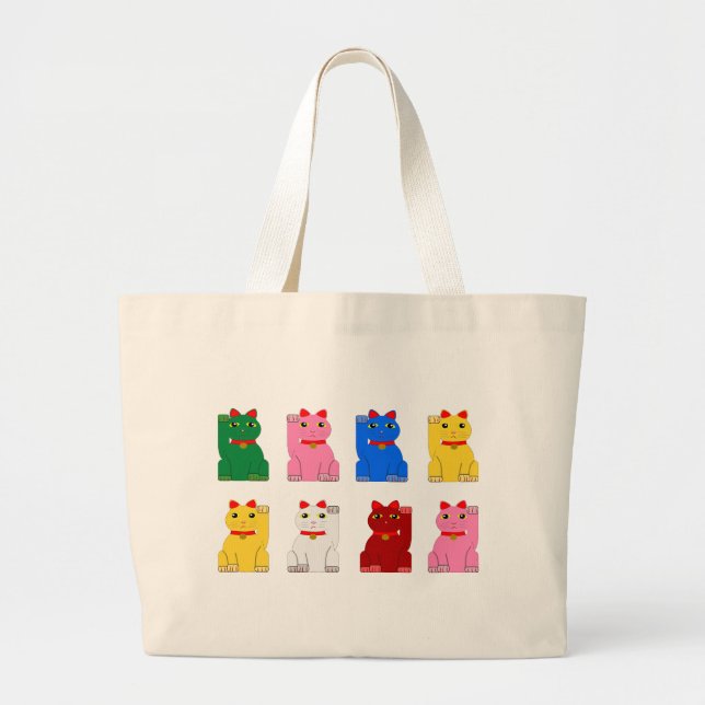 Bolsa Tote Grande Grand Tote Bag maneki neko (Frente)