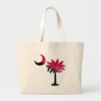 Bolsa Tote Grande Grandada e Palmetto preto