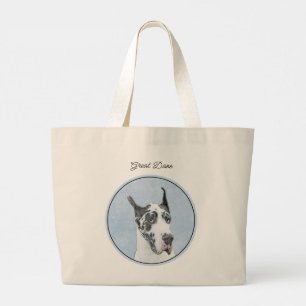 Bolsa Tote Grande Grande Danço Pintando Harlequin Original Pet Art