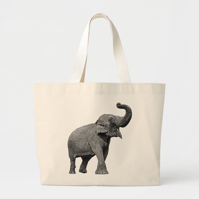 BOLSA TOTE GRANDE GRANDE ELEFANTE ASIÁTICO - ELEFANTE INDIANO (Frente)
