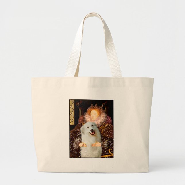 Bolsa Tote Grande Grande Pirineus 3 - Rainha (Frente)