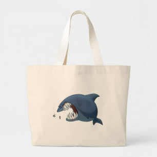 Bolsa Tote Grande Grande saco do tubarão branco