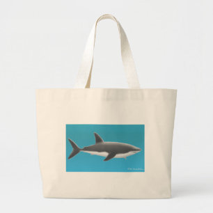 Bolsa Tote Grande Grande sacola do tubarão branco