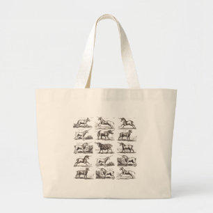 Bolsa Tote Grande Grave de Unicórnio Antigo - Espécime de Zoologia V