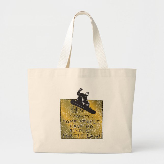 Bolsa Tote Grande Gravity-Snowboarder (Frente)