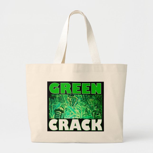 BOLSA TOTE GRANDE GREEN CRACK (Frente)