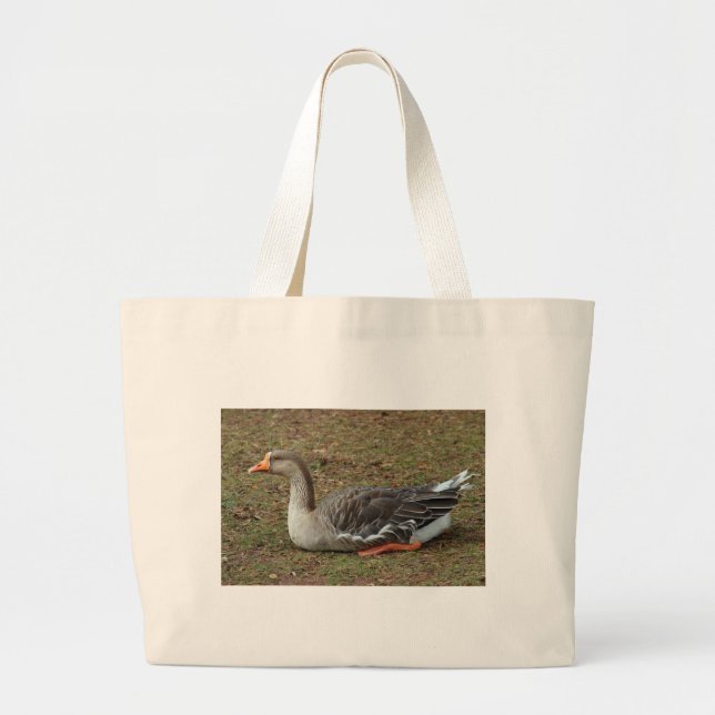 Bolsa Tote Grande Greylag Swan Goose Cross (Frente)