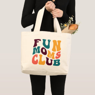 Bolsa Tote Grande Groovy Mães Club Souvenir Retro Style Groovy