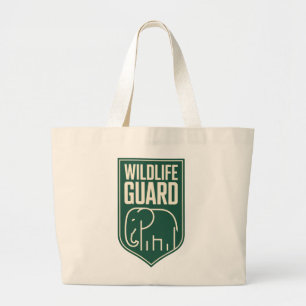 Bolsa Tote Grande "Guarda da Vida Selvagem" Emblema Minimalista de E