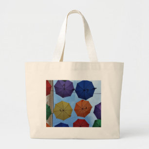 Bolsa Tote Grande Guardas-chuvas coloridos
