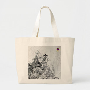 Bolsa Tote Grande GUERREIROS GÓTICOS, cavaleiros bárbaros, fantasi