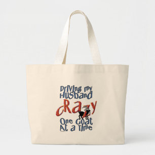 Bolsa Tote Grande Guiando o meu marido maluco um golpe de cada vez