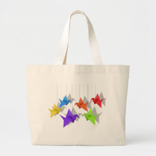 Bolsa Tote Grande Guindastes de papel