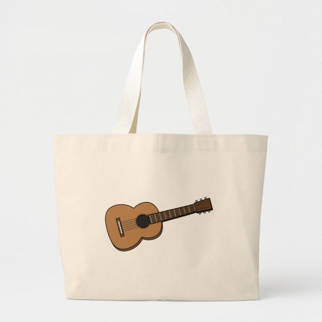 Bolsa Tote Grande Guitar Cartoon (Frente)