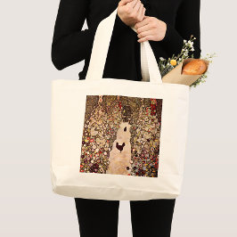 Bolsa Tote Grande Gustav Klimt Garden Path Painting, Tonturas Terres