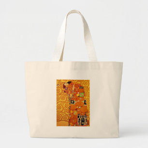 Bolsa Tote Grande Gustav Klimt Tree of Life Art Nouveau Art Impress