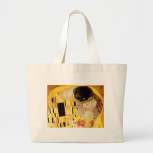 Bolsa Tote Grande Gustavo Klimt o close up do beijo