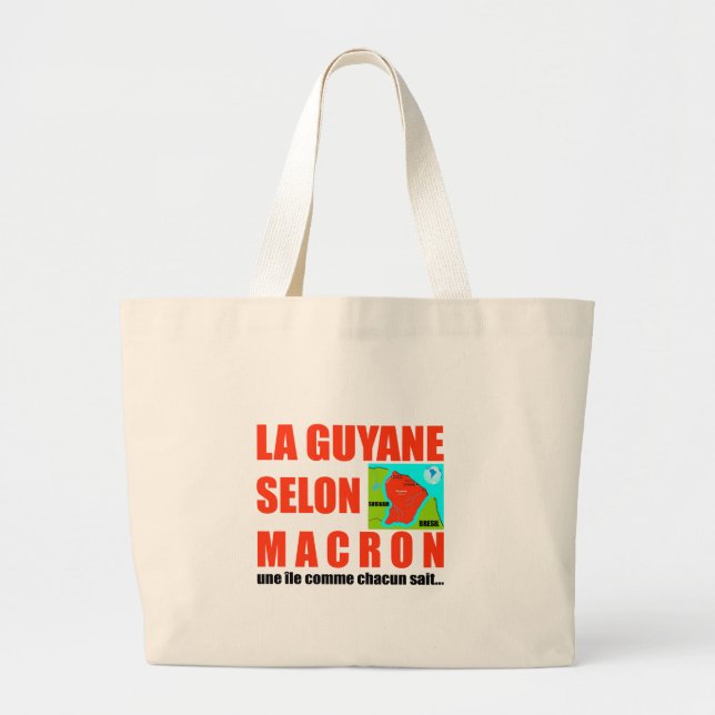 Bolsa Tote Grande Guyane selon Macron est une île (Frente)