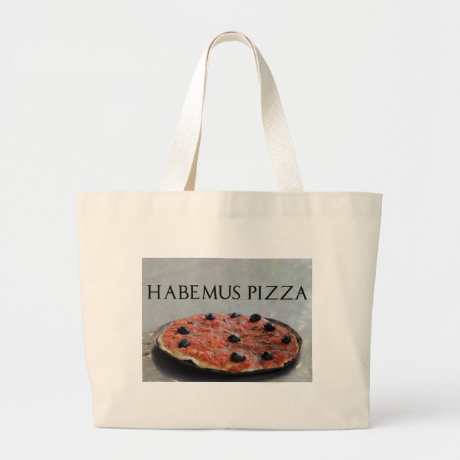 Bolsa Tote Grande Habemus Pizza Tote Bag (Frente)