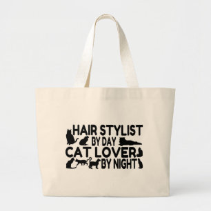 Bolsa Tote Grande Hair Stylist Cat Lover