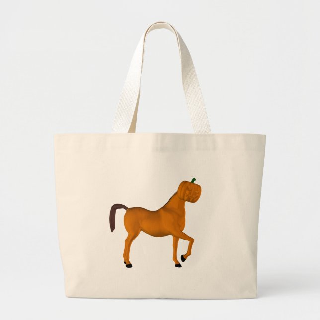Bolsa Tote Grande Halloween Horse (Frente)