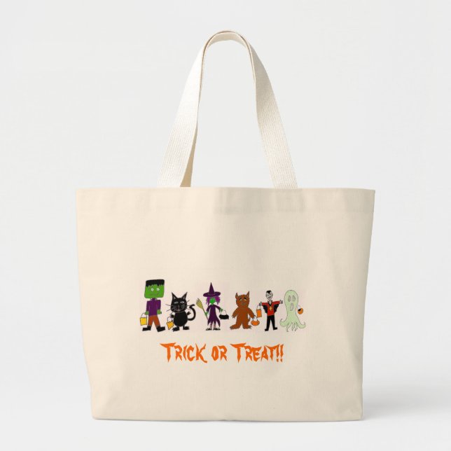 Bolsa Tote Grande HalloweenFriends (Frente)