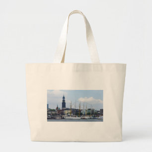 Bolsa Tote Grande Hamburg Harbour Hafen Michel Alemanha Schiffe
