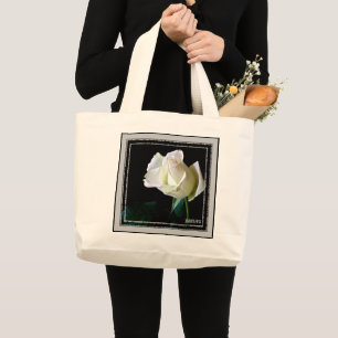 Bolsa Tote Grande HAMbWG - Saco de Tote - Rosa Branca