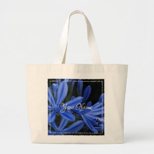 Bolsa Tote Grande HAMbyWG - Flores Azuis Pequenas