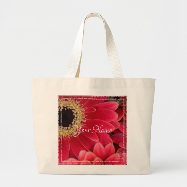Bolsa Tote Grande HAMbyWG Pink Gerber Daisy (Frente)