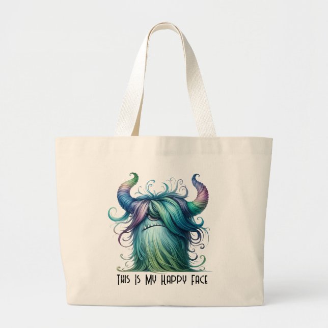 Bolsa Tote Grande Hans - Saco Monstro de Um Olho (Frente)