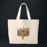 Bolsa Tote Grande Happy Hanukkah Dreidels Menorah<br><div class="desc">Você está vendo a coleção de Design Lee Hiller. Roupa,  Ofertas e Coleções Lee Hiller Fotografia ou Coleção de Arte Digital. Você pode ver sua fotografia da Nature em http://HikeOurPlanet.com/ e seguir seu blog de caminhada no Hot Primavera National Park.</div>