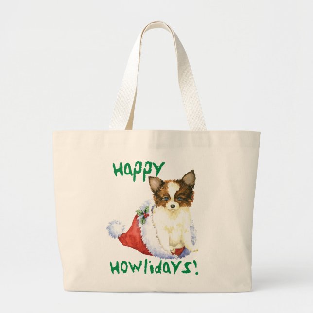 Bolsa Tote Grande Happy Howlidays Papillon (Frente)