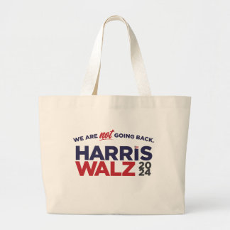 Bolsa Tote Grande Harris/Walz 2024: Não Voltaremos!