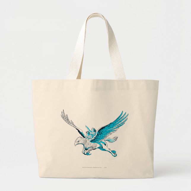 Bolsa Tote Grande Harry e Hermione num Hippogriff (Frente)