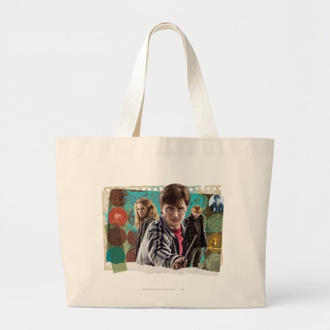 Bolsa Tote Grande Harry, Hermione e Ron 1 (Frente)