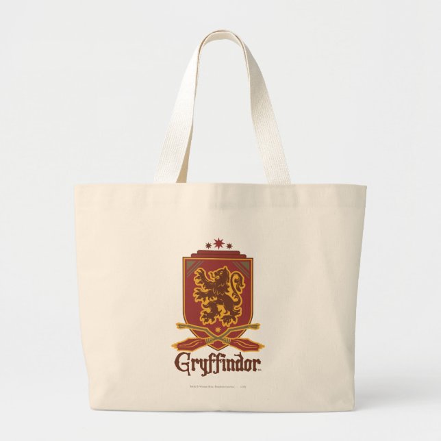 Bolsa Tote Grande Harry Potter | Crachá Gryffindor QUIDDITCH™ (Frente)