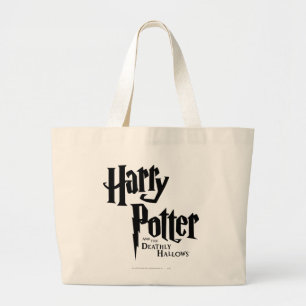 Bolsa Tote Grande Harry Potter e o logotipo 2 da "Deathly Hallow"