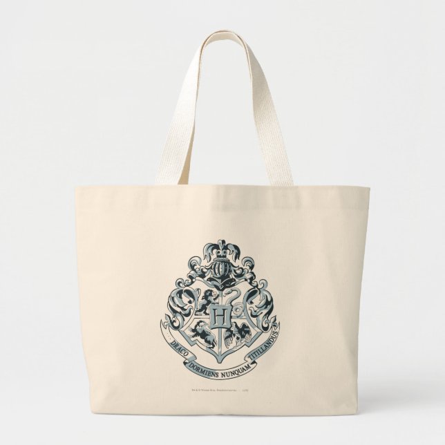 Bolsa Tote Grande Harry Potter | Hogwarts - Azul (Frente)