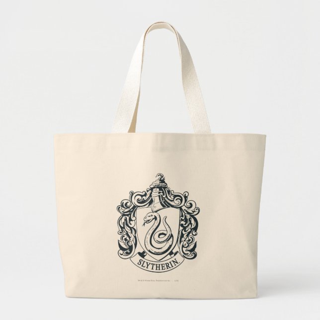Bolsa Tote Grande Harry Potter | Paixão de estilerina - Preto e Bran (Frente)