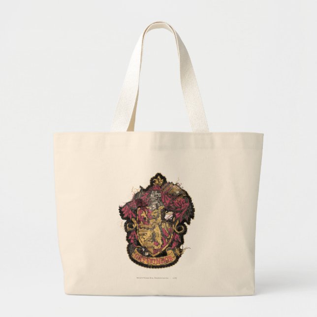 Bolsa Tote Grande Harry Potter | Paragem Gryffindor - Destruído (Frente)