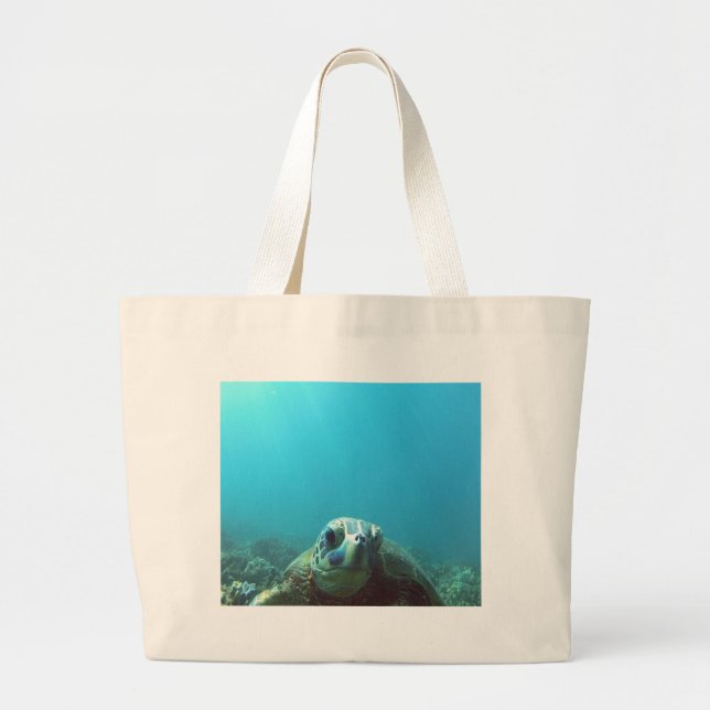Bolsa Tote Grande Hawaii Sea Turtle (Frente)