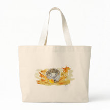 Hedgehog In Fall Leaves