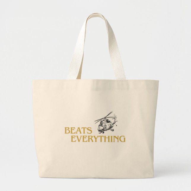 Bolsa Tote Grande Helicóptero bate tudo (Frente)