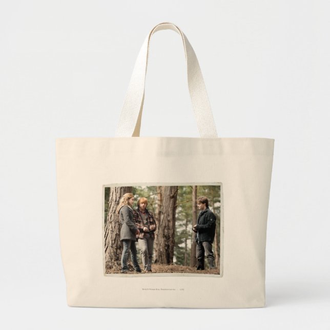 Bolsa Tote Grande Hermione, Ron e Harry 2 (Frente)